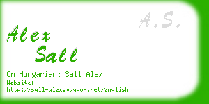 alex sall business card
